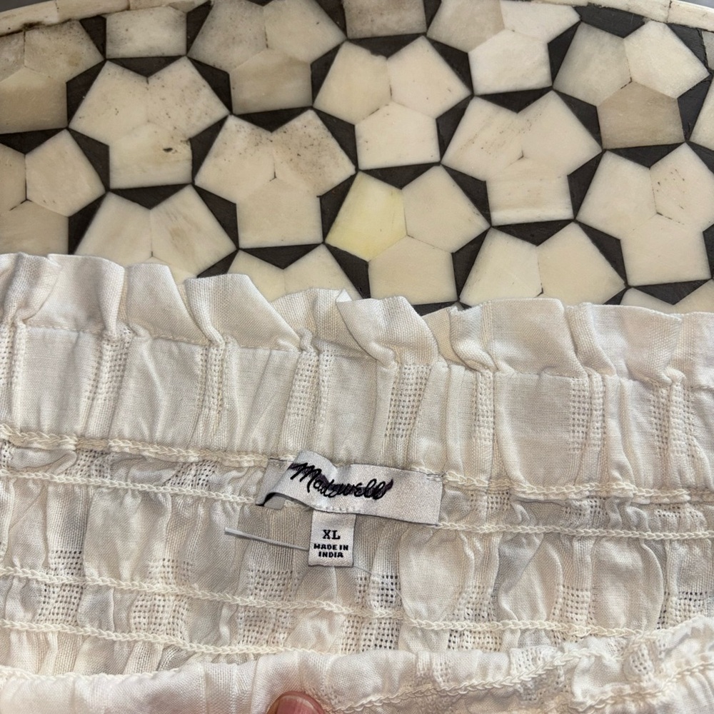 Madewell White Tiered Smocked Mini Skirt - Picture 3 of 5